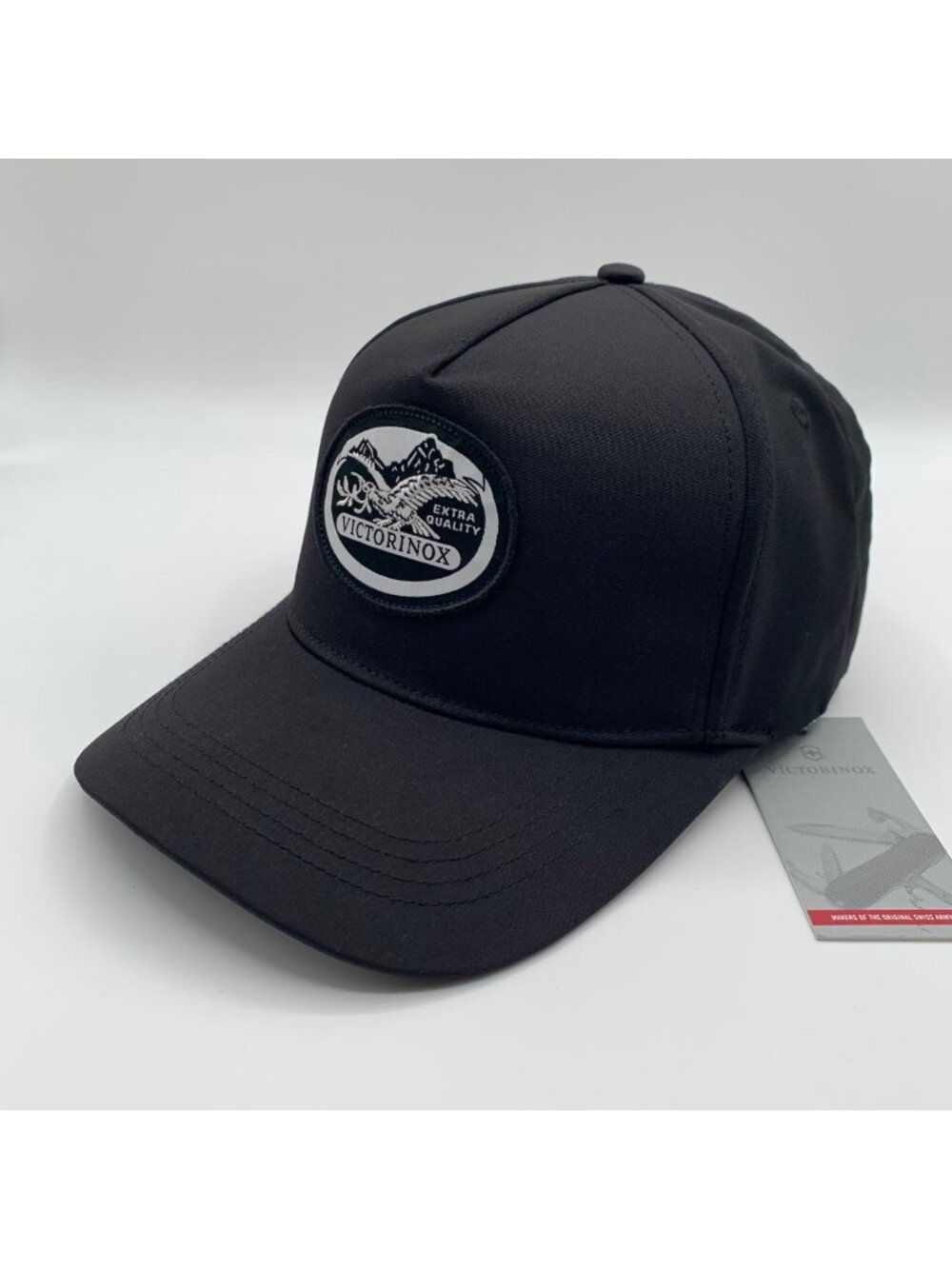 Victorinox Swiss Army Knife Mens Black Strapback Hat New